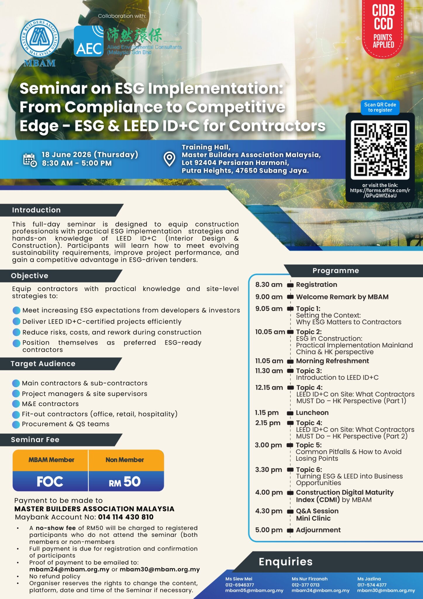 SEMINAR ON ESG IMPLEMENTATION: FROM COMPLIANCE TO COMPETITIVE EDGE ...